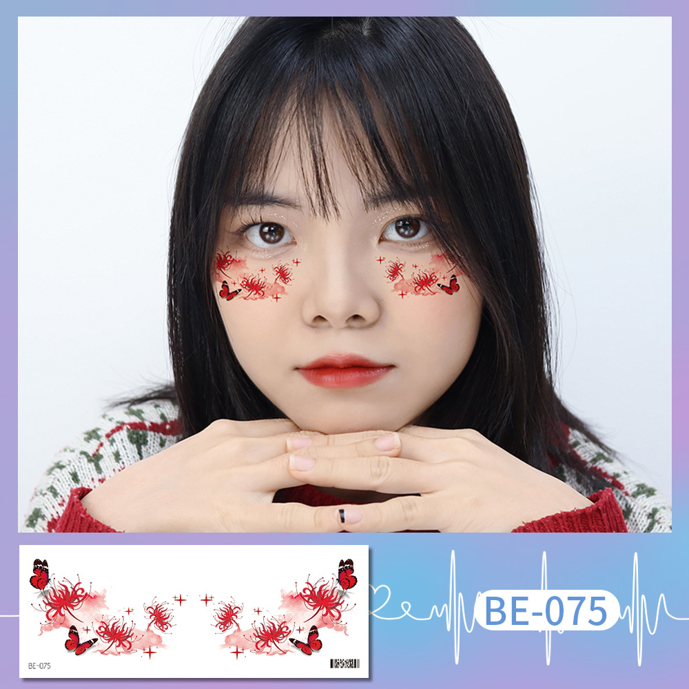 Picture of Ricklon New Cute Sweetheart Girl Makeup Tattoo Face Sticker Christmas Photo Lasting Strawberry Blush Sticker