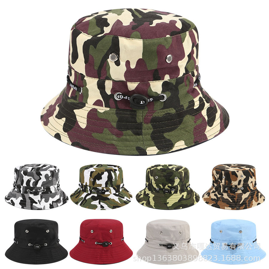 Cross-border outdoor men's and women's fisherman hat four seasons sunshade camouflage hat wholesale classic fishing hat worker hat