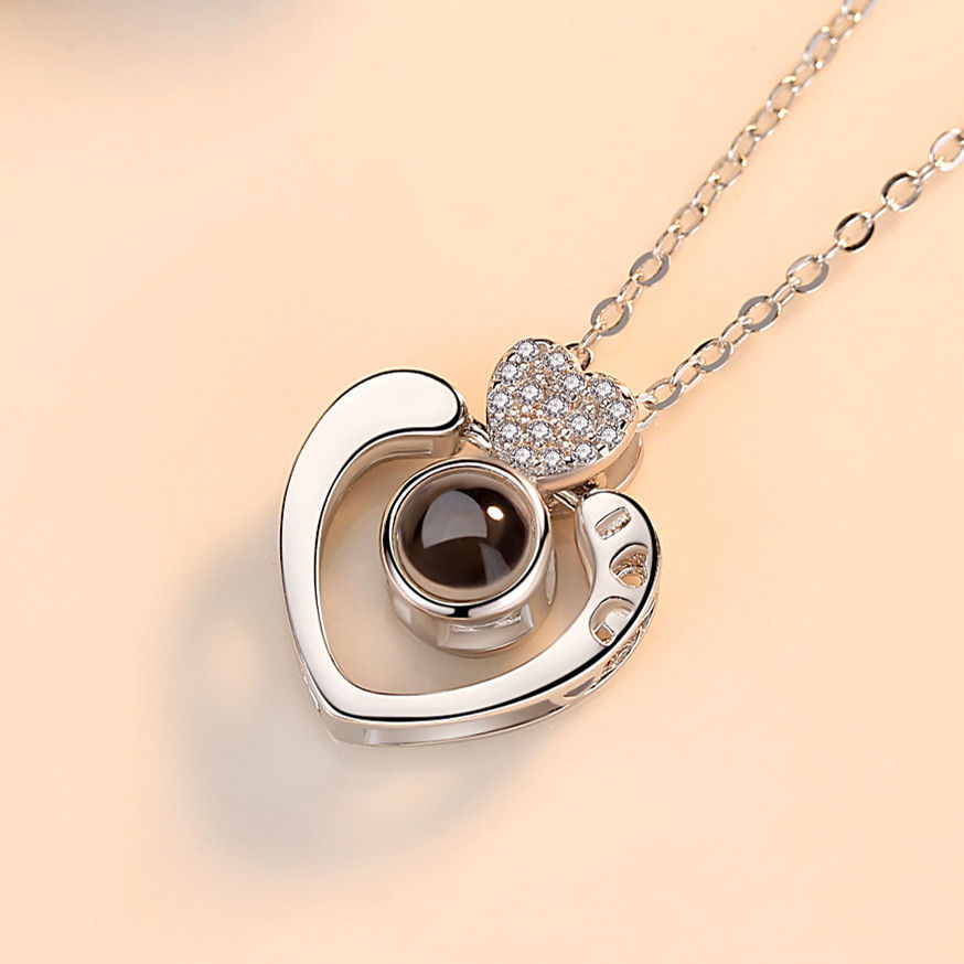 Picture of Titanium Steel Japanese and Korean Peach Heart Series New Necklace for Girlfriend, Generous, Simple, Light and Luxurious, Fashionable Necklace