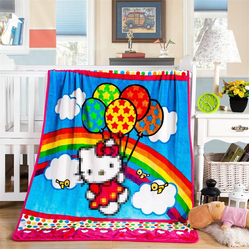 Picture of Children's Blanket Kindergarten Spring and Autumn Baby Coral Fleece Blanket Spring and Summer Single Layer Thin Blanket Office Nap