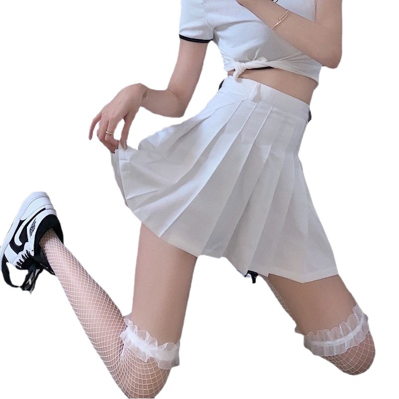 Silk stockings with long boots lace over-the-knee socks white Lolita calf socks jk lace socks for children black
