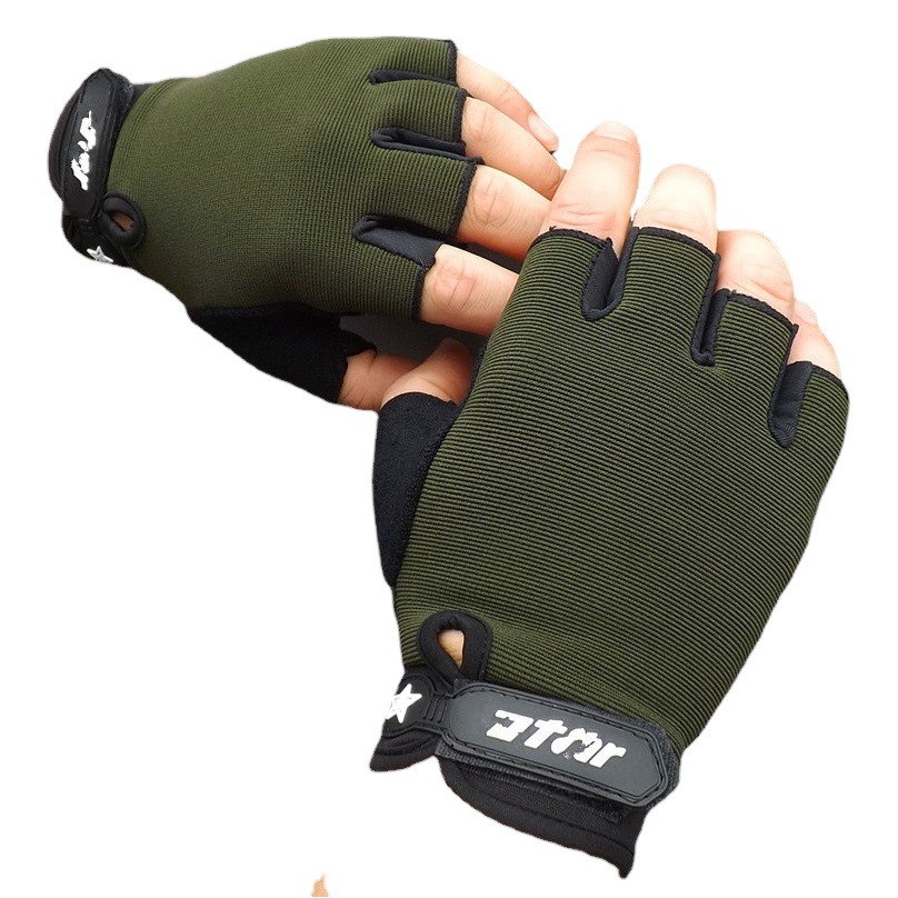 New Men's Non-slip Half-finger Gloves Outdoor Mountaineering Cycling Tactical Gloves Sunscreen Breathable Sports Fitness Gloves