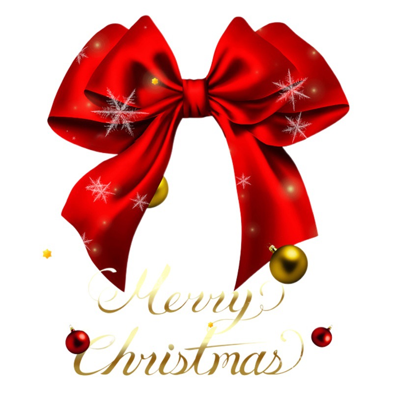 Christmas Decorations Window Static Stickers Glass Stickers Stepping into the Store Shopping Mall Window Stickers Red Bow