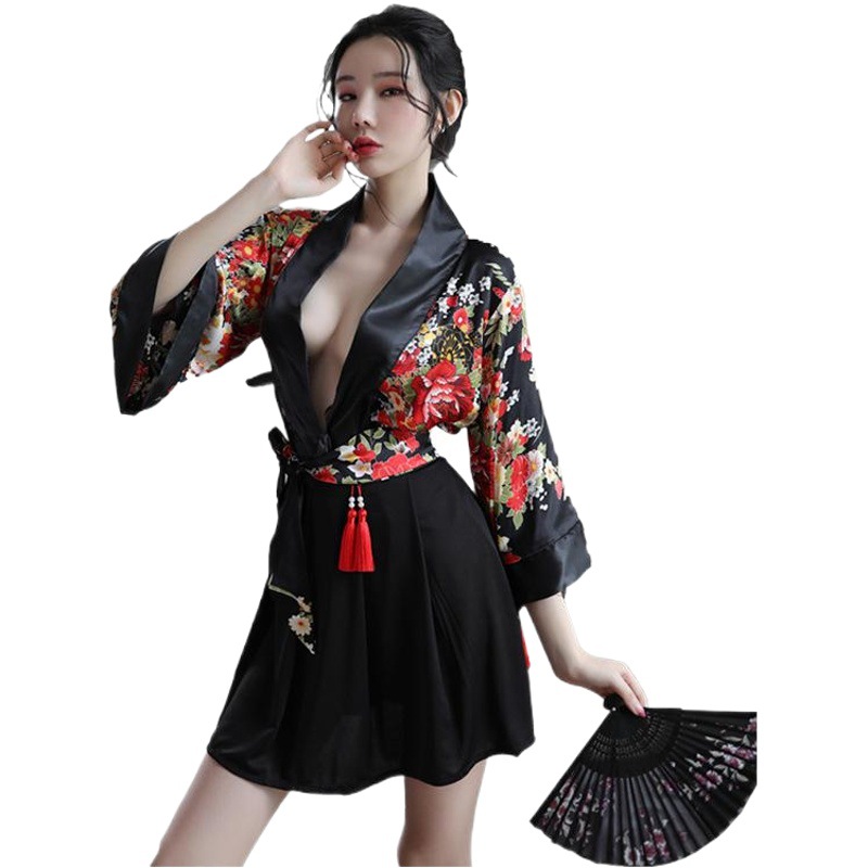 Guanyun County sexy underwear sexy skirt Japanese kimono nightgown ladies home clothes adult temptation a generation of hair