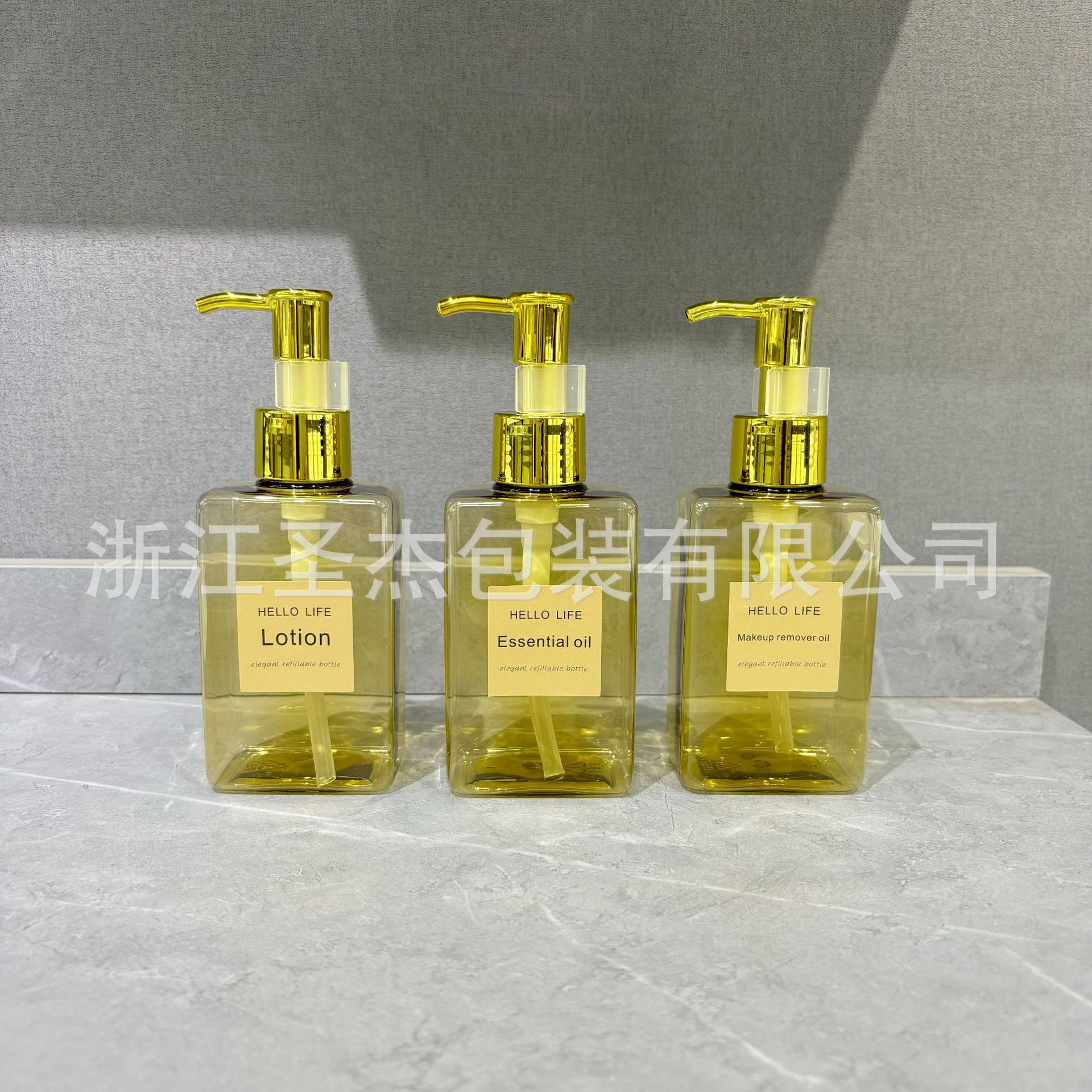 150ml Flat Square Bottle Men's Facial Cleanser Bottle Makeup Remover Makeup Remover Press Bottle Cosmetics Split Empty Bottle