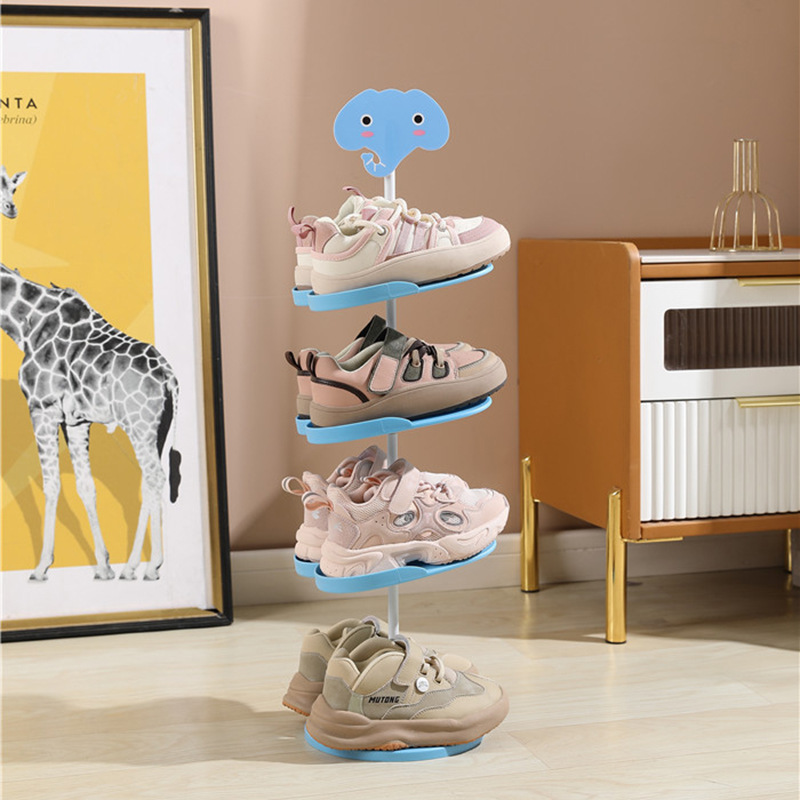 Picture of Children's Shoe Rack Small Cartoon Household Door Storage Rack for Baby Shoes Japanese-style Space-saving Kids Creative