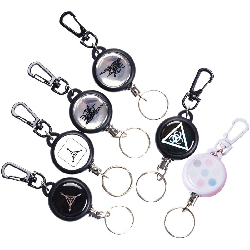 TAD high resilience telescopic wire rope key ring anti-losing anti-theft telescopic key chain anti-losing key chain easy pull buckle