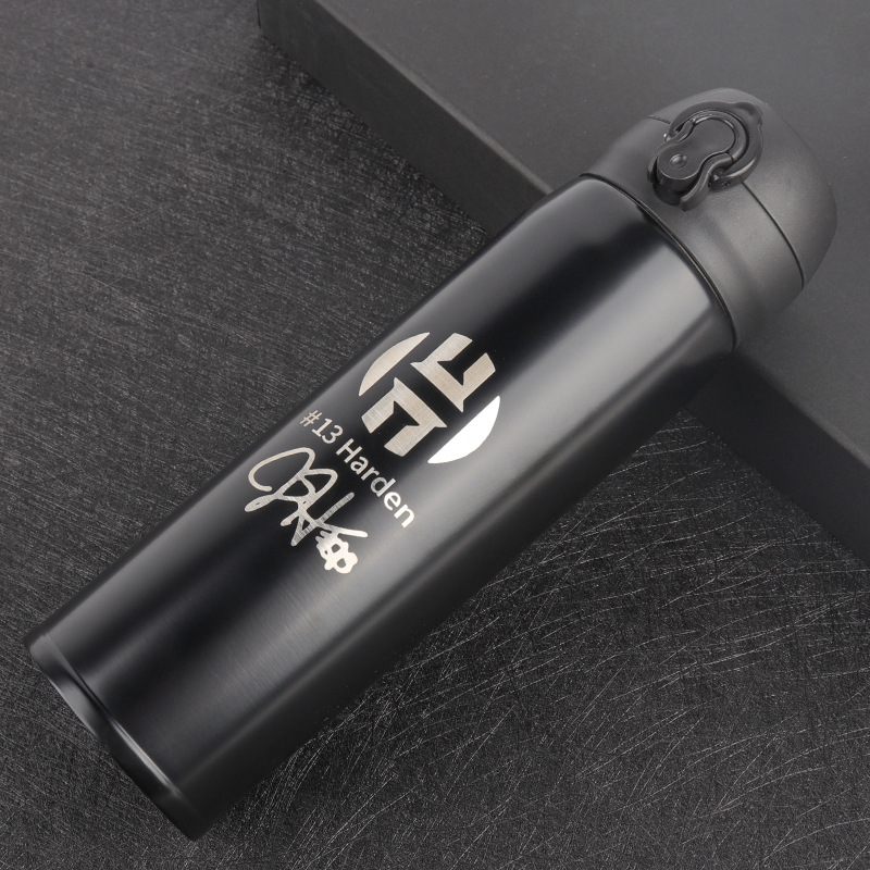Picture of Star Kobe James outdoor carrying 500ml sports cup large capacity stainless steel insulation bounce Cup