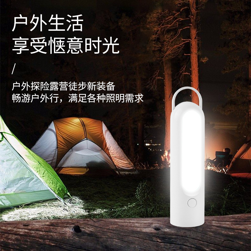New simple camping flashlight night light portable usb rechargeable LED light portable camping outdoor lighting
