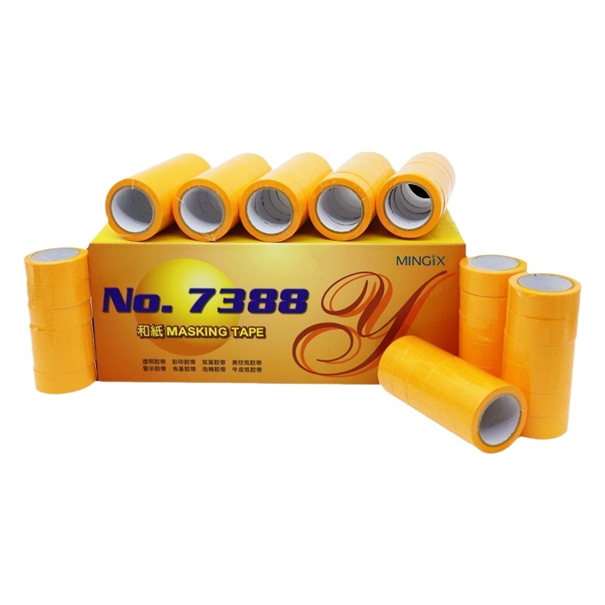 And paper tape whole box of masking paper car furniture decoration spray paint masking tape yellow and paper wholesale paper tape