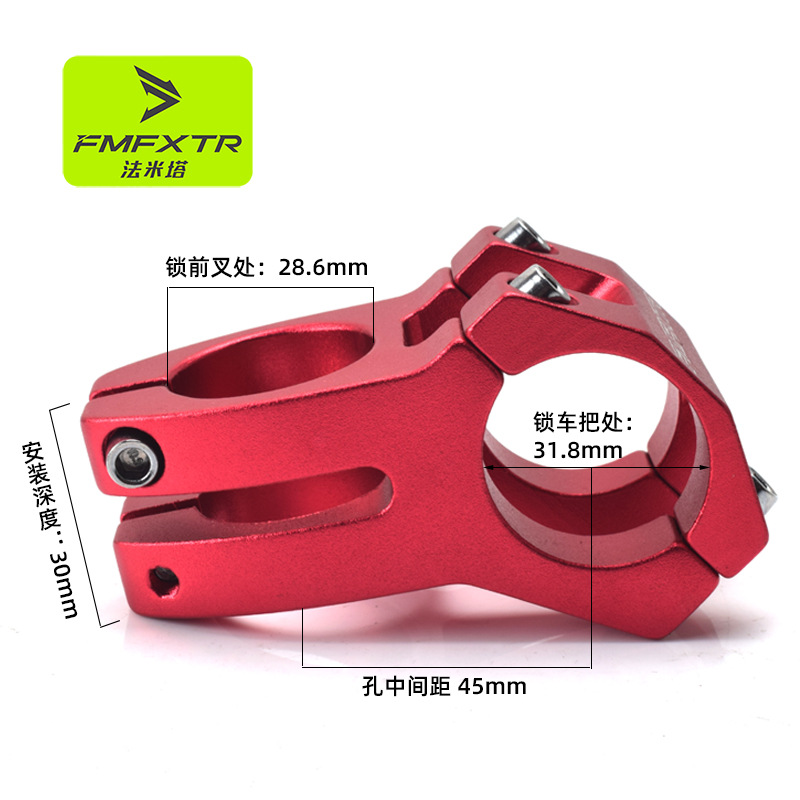 Picture of Bicycle Stem Faucet Handlebar Accessories Road Bike Short Stem Cycling Mountain Bike Cut Out Riser 31.8 Stem