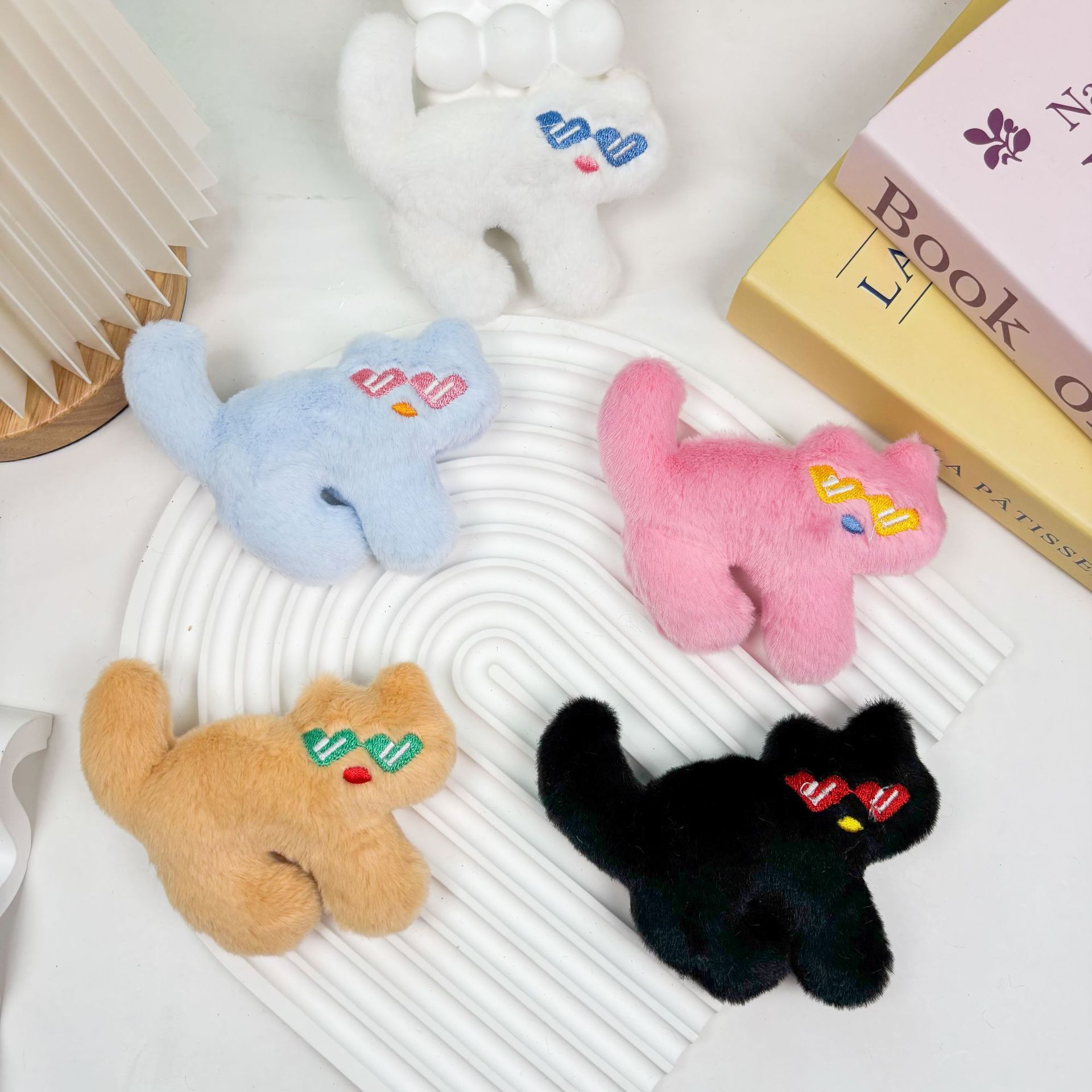 Plush Accessories, Cute, Funny, Cool Sunglasses, Pink Cat Doll Pendants, Girl Bag Pendants, Doll Wholesale