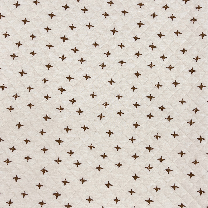 Picture of Original White Diamond Lattice Jacquard Air Layer Printed Baby Quilted Fabric Baby's Sleeping Bag Quilted Fabric