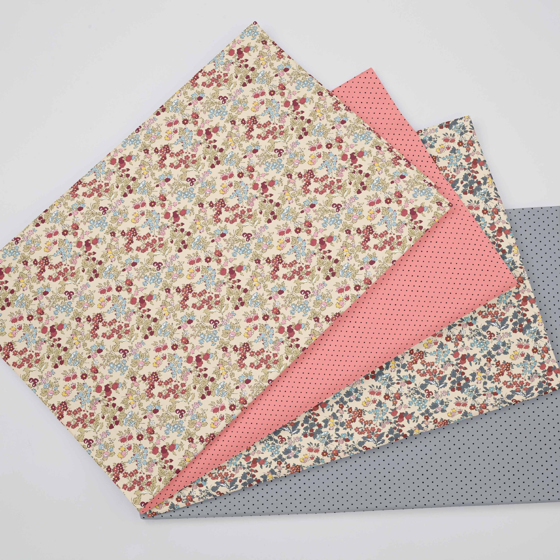 Wholesale Supply of 1.6m Widths 133*72 Twill Digital Printed Fabric with Small Flowers 40-Count Jet Cotton Fabric