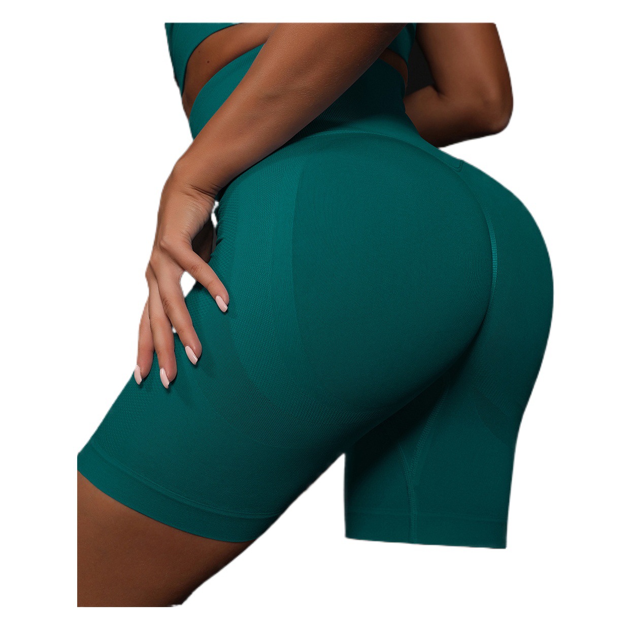 Summer New Peach Hip High Waist Yoga Pants Women's Hip Tight Pants Seamless Knitted Running Sports Fitness Shorts