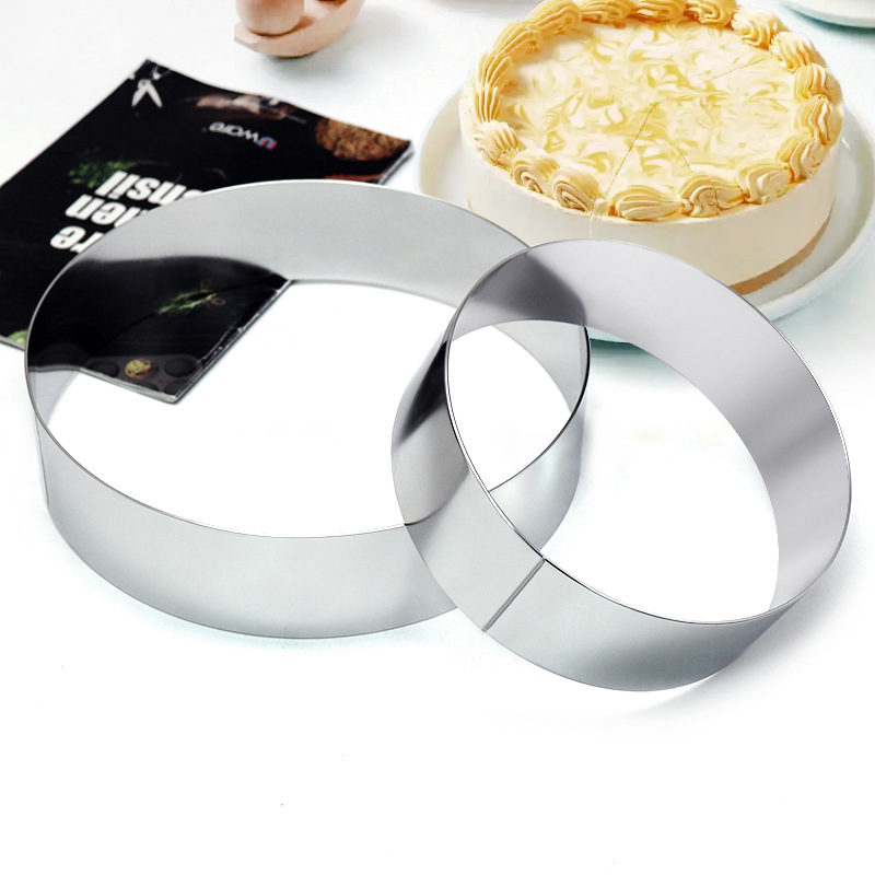 Wholesale Stainless Steel Round Mousse Ring Cake Mold Thickeneded 6inch / 8inch Cake Mold DIY Baking Gadgets