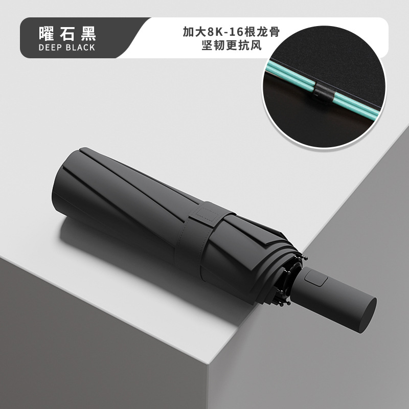 Picture of 60-Bone Fully Automatic Umbrella for Women, Rain or Shine, Large Reinforced Foldableing, Wind-Resistant, Men's Sunshade, Sun Protection, Uv Rays