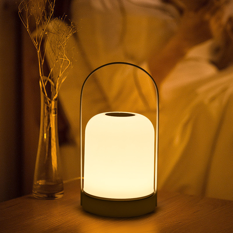 Cross-border LED Portable Camping Lamp Rechargeable Table Lamp Portable Touch Dimming Table Lamp Creative Small Table Lamp