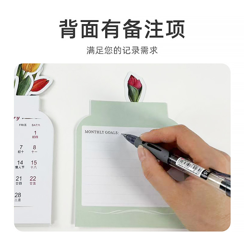 Picture of 2025 year of the snake creative fashion wooden small desk calendar beech small calendar wooden frame base calendar in stock wholesale