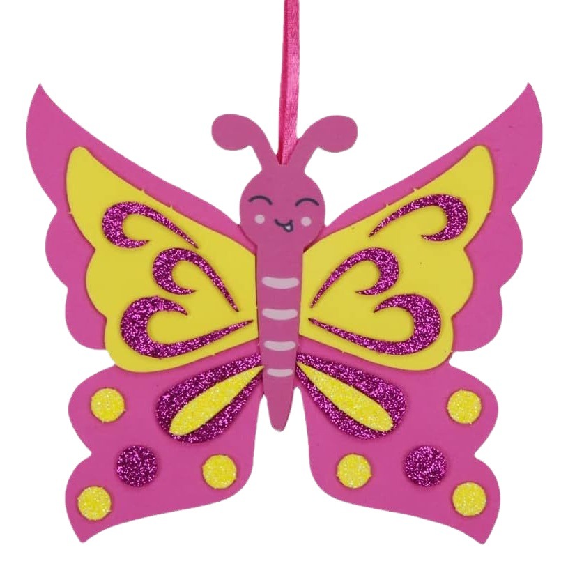Cross-border Easter felt handmade diy butterfly pendant outdoor children's party decoration gift