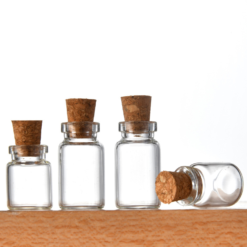 Picture of 13 Cork Stopper Glass Bottles Agarwood Incense Bottle Pill Bottle Drift Bottle Wishing Bottle Flower Tea Dispensing Bottle Candy Bottle