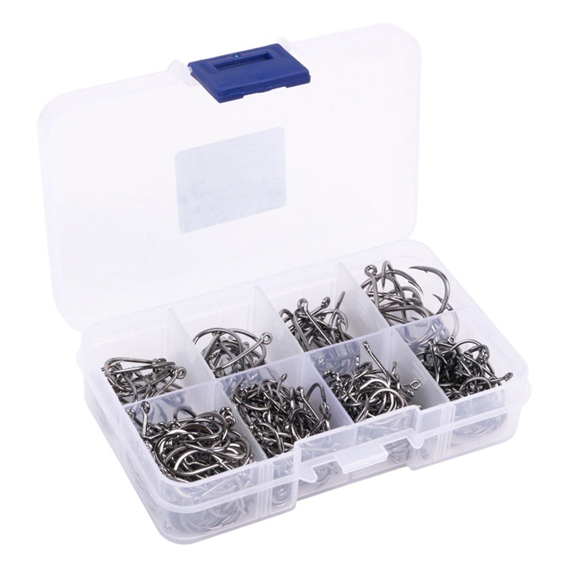 Tufu Ishini fishhook boxed 100-2000 piece box barbed hook with hole fishhook fishing gear Taobao