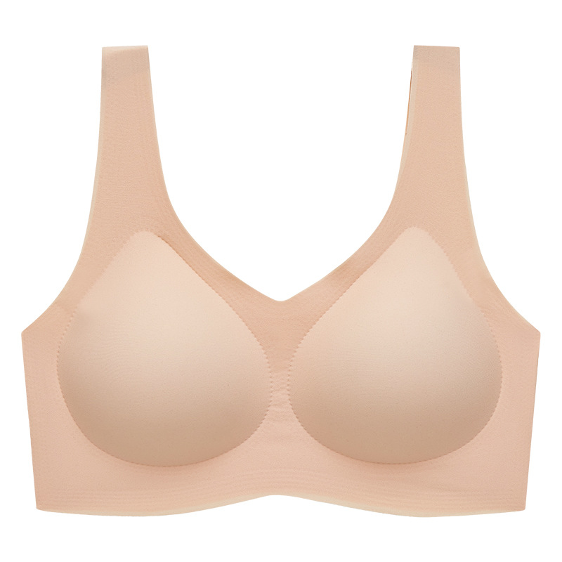 Picture of Bra Traceless Underwear Women's Full Fixed Cup Small Chest Push-up No Steel Ring Sports Beautiful Back Women's Big Chest Small Bra