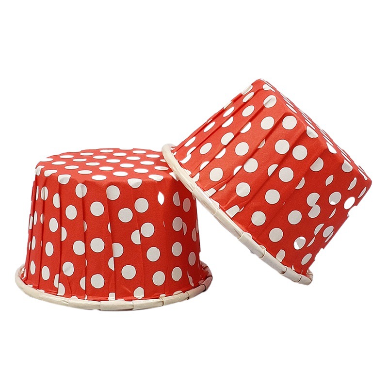 Baking Curl Cup Oil-proof Paper Roll-up Folding Cake Cuppers Oven Pet Coating Cup Party