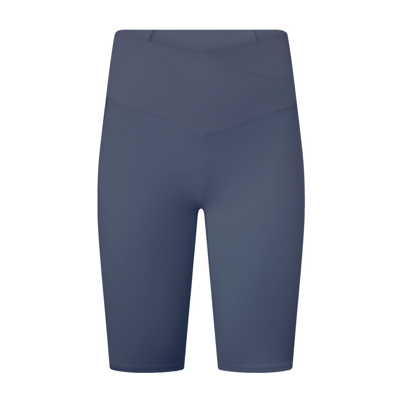 Picture of A generation of new waist cross umbilical stretch yoga pants side pocket stretch hip fitness pants