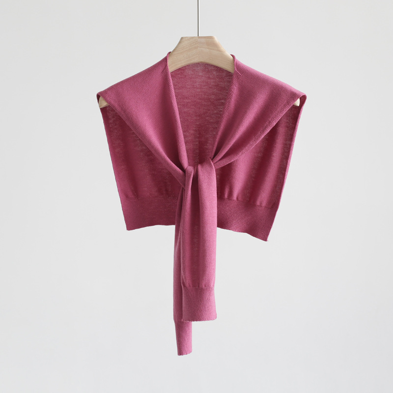 Picture of Autumn and Winter multi-color all-match knitted shawl Western style neck warm scarf clean outer wear fashionable overlapping accessories thin