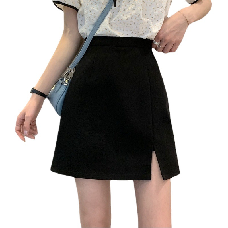 Small Shorty Split A- Line Suit Miniskirt High Waist High Summer Hip xs Plus Small Size Wear with Spice Girls