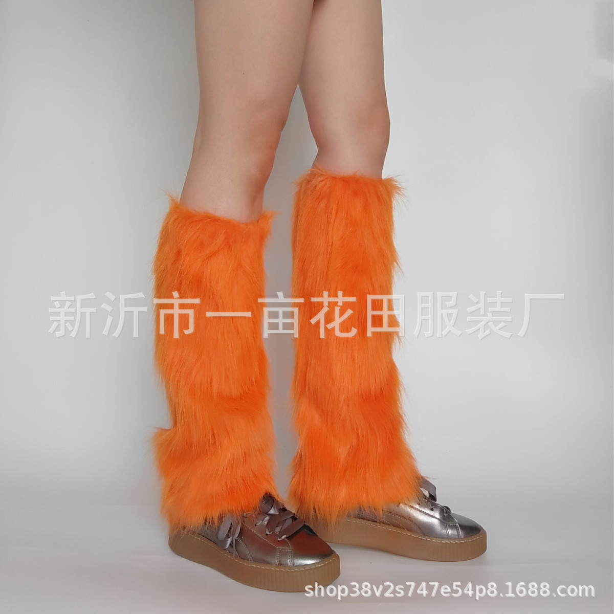 Millennium hot girl imitation plush fur leg cover y2g long fur socks long foot cover Asian culture cute plush shoe cover