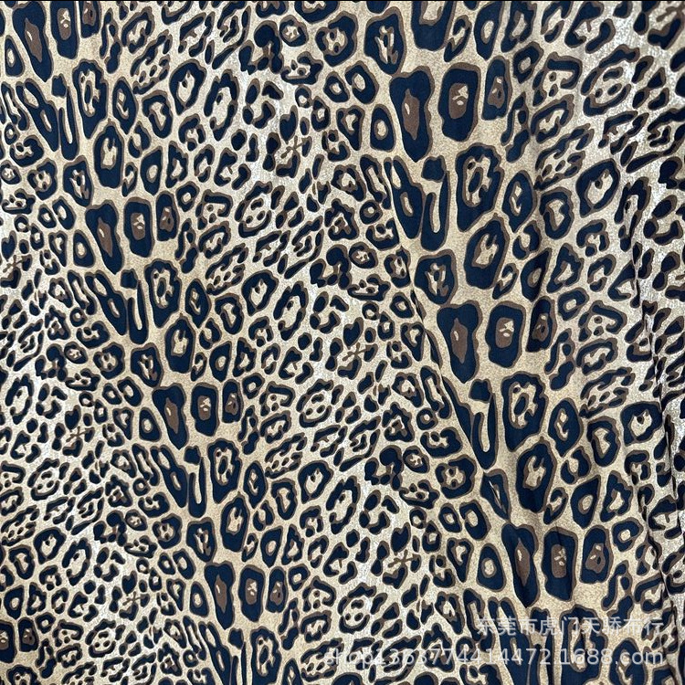 Knitted milk silk leopard print snake print 100D180g milk silk pull frame printed clothing jewelry fabric
