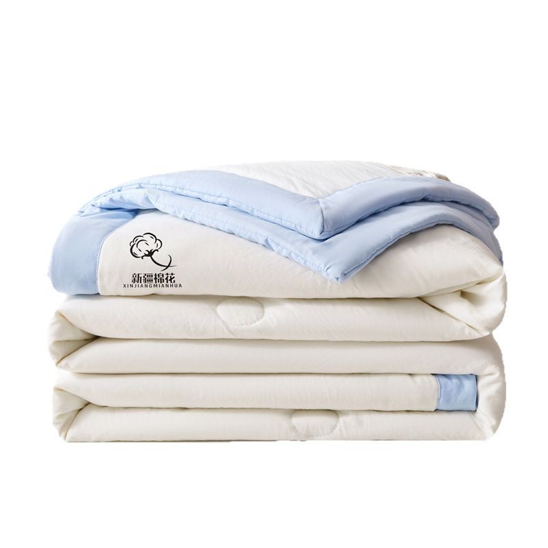 Picture of Class A unprinted wind water washed cotton summer quilt solid color Xinjiang cotton air conditioning quilt machine washable summer cool quilt thin quilt gift