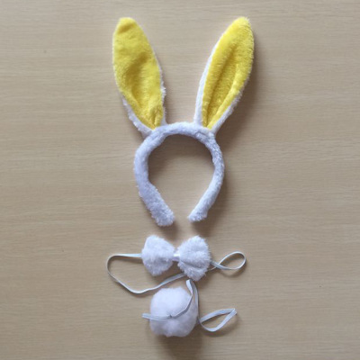 Picture of Cross-border Easter Plush Sequin Rabbit Headband Three-piece Set Ears Headband Bow Ties Children's Festival Performance Road