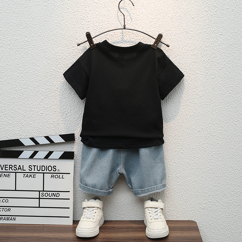 Picture of 2024 foreign trade summer new cartoon printed round neck T-shirt casual jeans short sleeve suit cross-border delivery