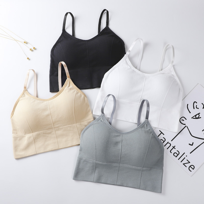 Picture of Women's wrapped chest card beauty back strap seamless underwear base inner tube top girl sports vest cross-border wholesale