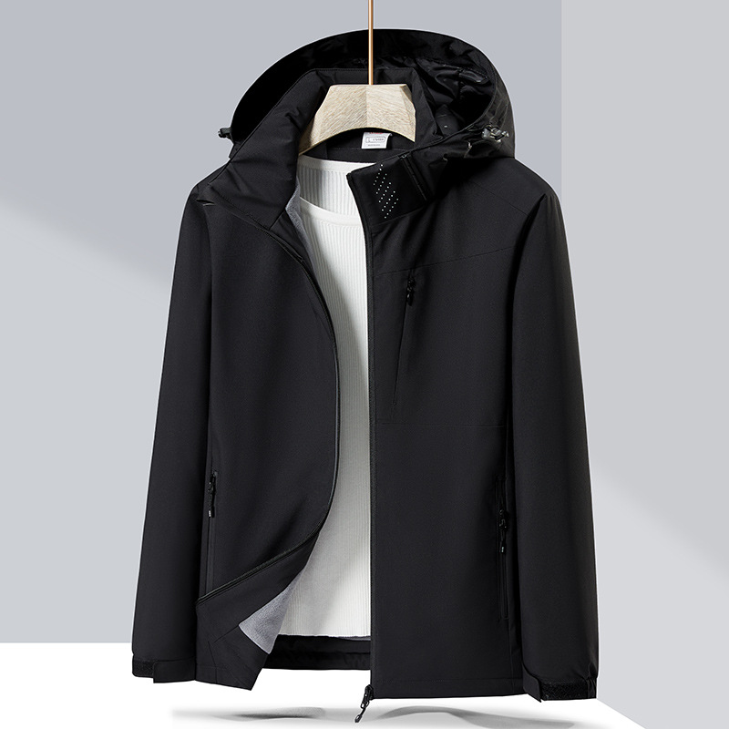 Picture of 2023 Fleece-Lined Cotton Jacket Couple's Style Windproof Waterproof Single-Layer Jacket, Cold-Resistant, Fleece-Lined and Thickened