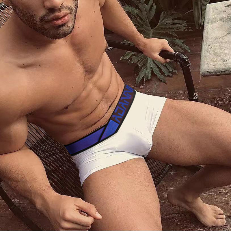 TikTok Express Live Explosions Low Waist Men's Underwear Modal Sports Breathable Laser Belt Underwear AD7277
