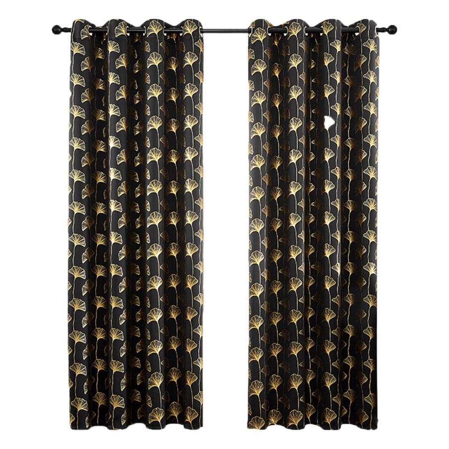On behalf of Amazon cross-border gilding ginkgo leaf curtain shading warm cold temu foreign trade for curtains