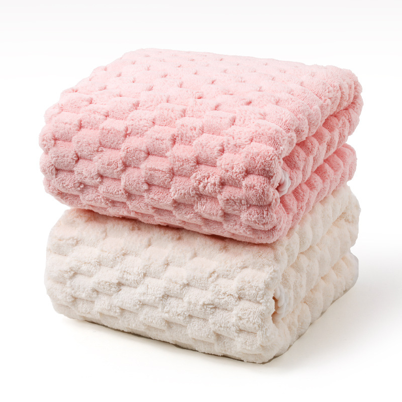Picture of 90 * 160cm coral fleece bath towel large bath towel thickened TikTok same beach towel absorbent household adult bath towel
