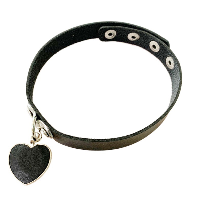 Rose Cloud Sexy Intimates Sm Accessories Leather Heart Chain Collar Neck Ring Traction Chain Rope Sm Training Bondage