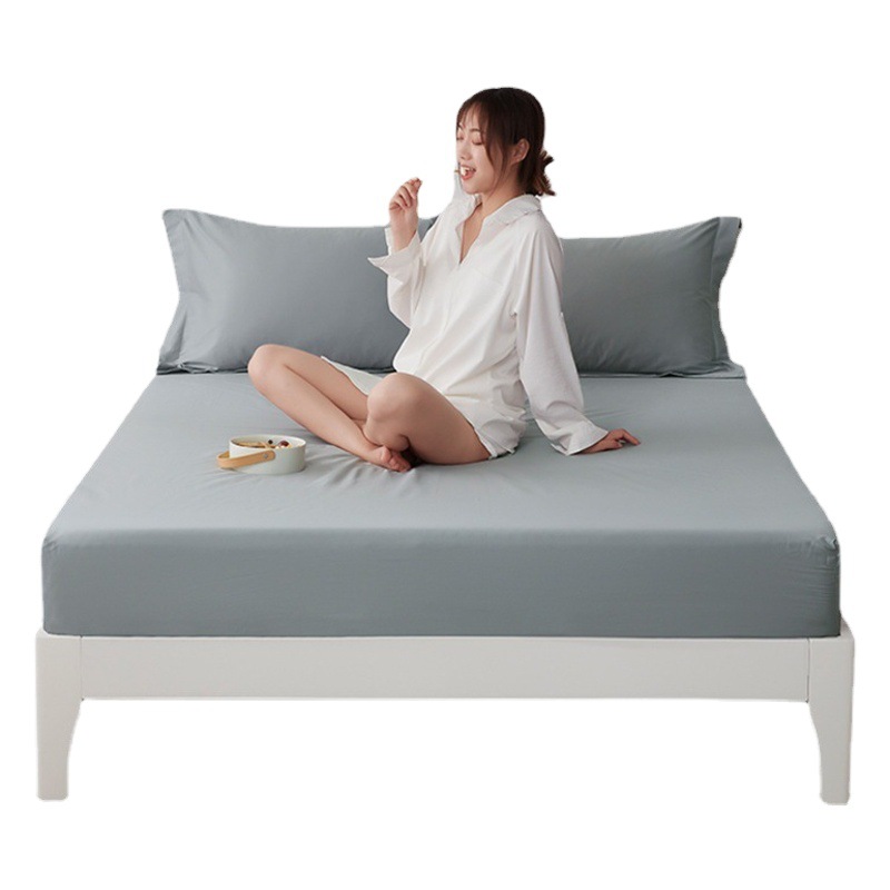 Picture of Water-washed cotton bed hat single-piece non-slip fixed bedspread bed sheet all-inclusive mattress Simmons dust-proof protective bed cover 1.8M
