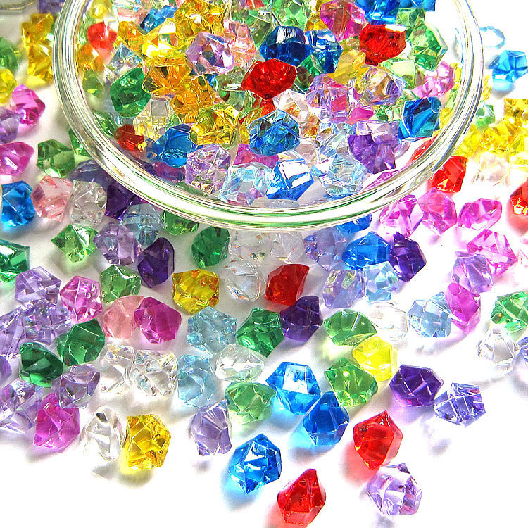 Picture of Cross-border 18*25mm plastic transparent crystal acrylic simulation crushed ice fish tank potted decoration