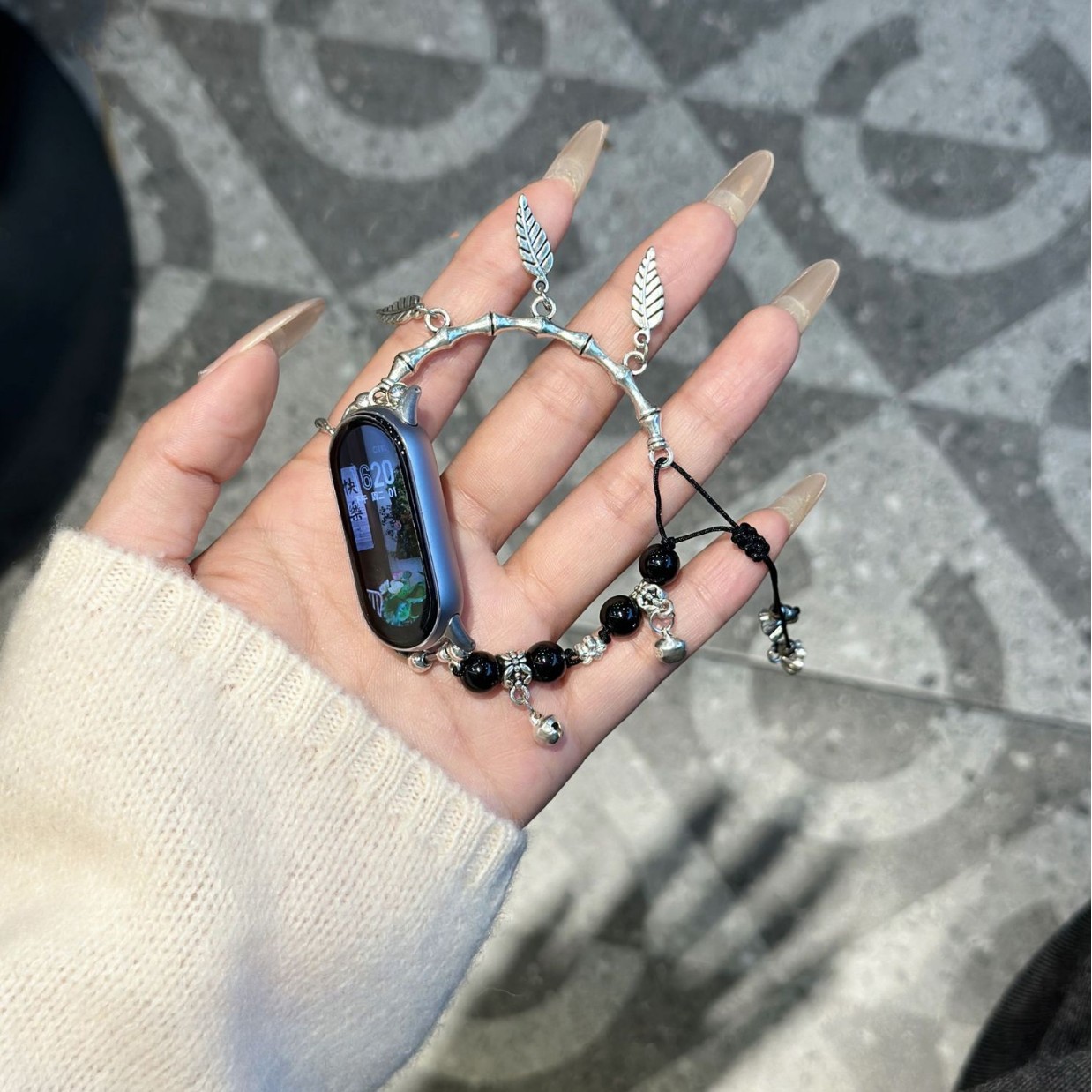 For Mi Band 9/8/7 nfc version 5/6 generation wristband beaded bracelet strap beaded 4/3 women 7pro