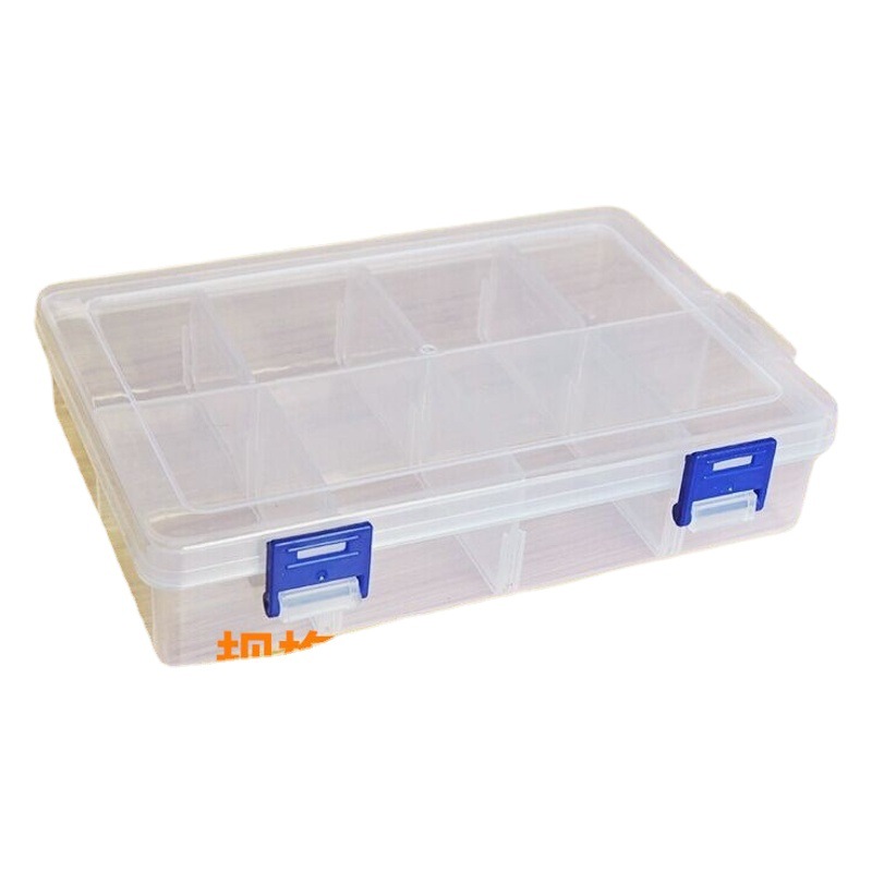 Transparent plastic box can be split 10 15 grid finishing parts box packaging components box jewelry storage box discount