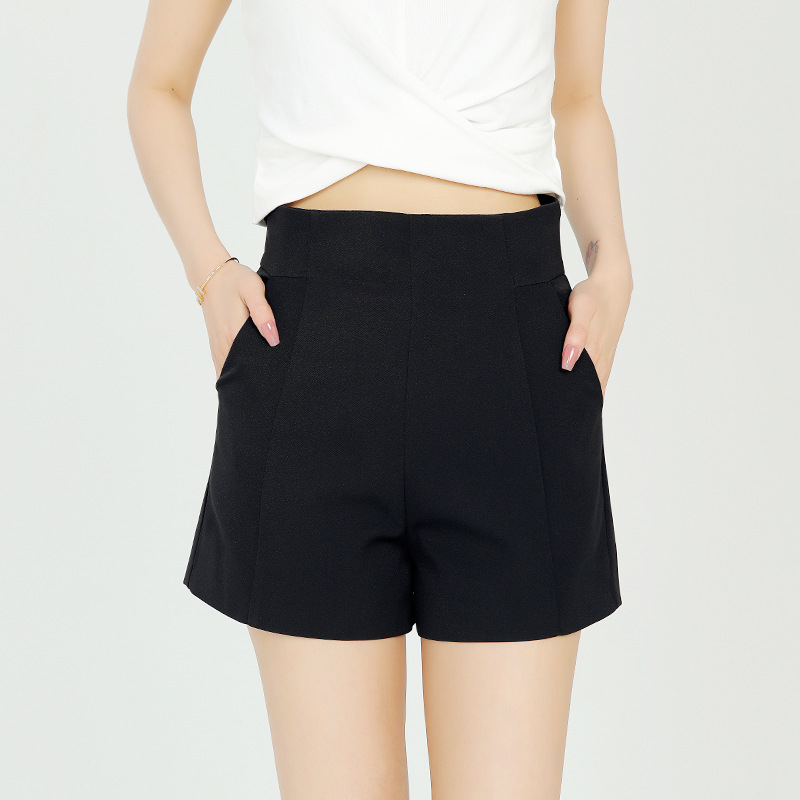Picture of Summer High Waist Black Suit Shorts Women's 2024 New Explosions Small Breathable A- Shaped Pants Slim Outer Wear