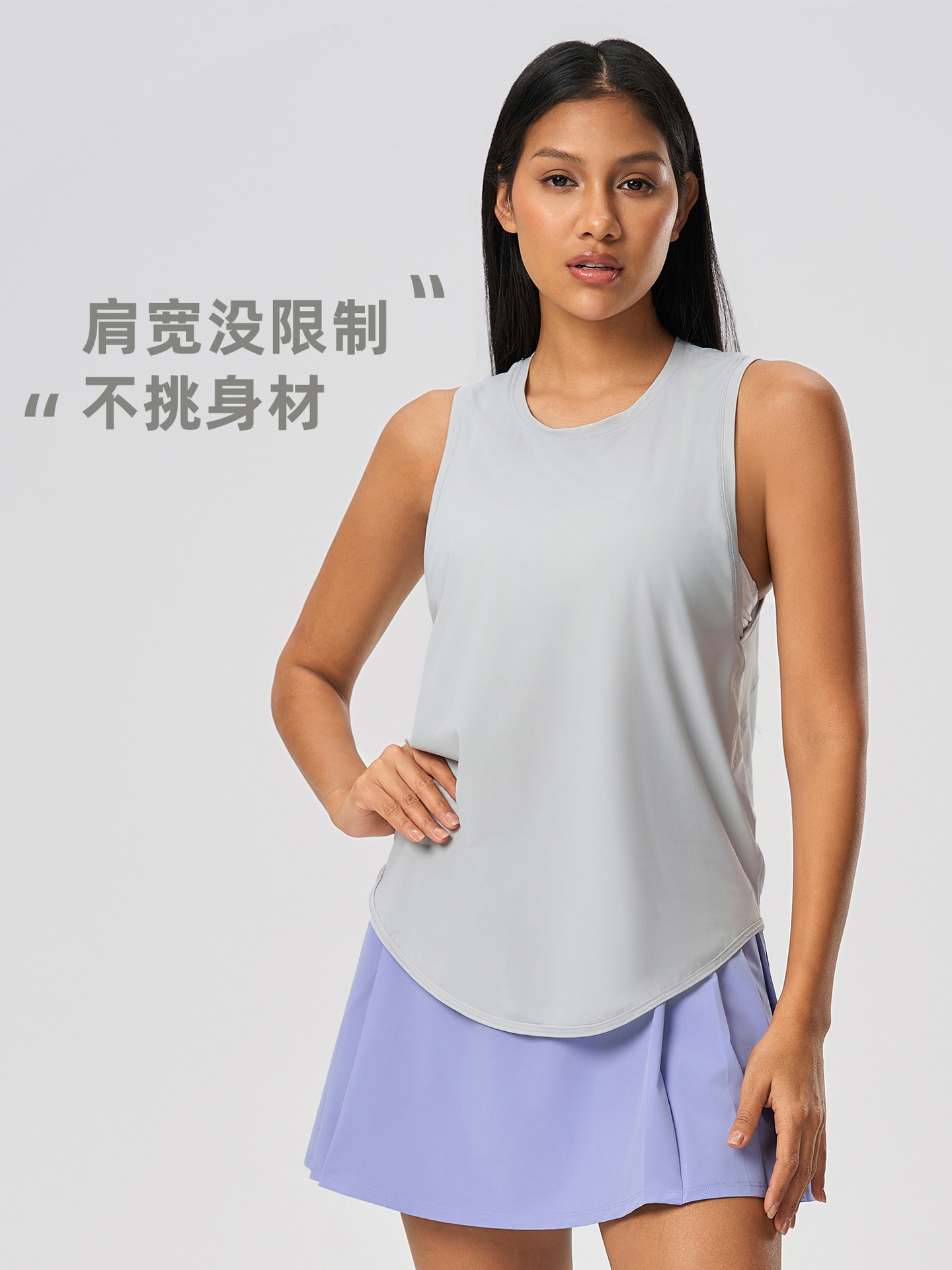 Picture of New Quick-drying Vest Women's Fitness Yoga Sleeveless Blouse Running Breathable Loose Sports T-Shirt Summer S2023