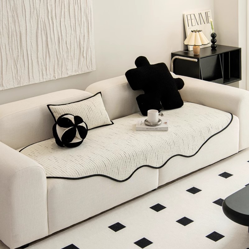 Special-shaped sofa cushion four seasons universal 2024 new non-slip cushion simple modern living room irregular sofa cover