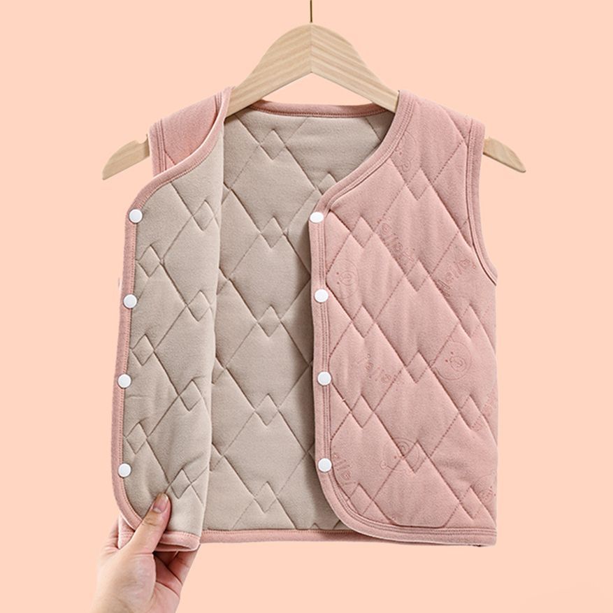 Picture of Autumn and winter children's cotton vest boys and girls wear cotton vest children's school uniform artifact baby warm waistcoat